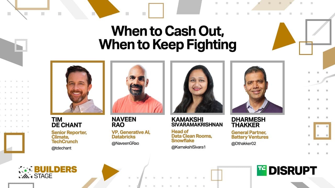 When startups should look to sell and when to keep fighting | TechCrunch Disrupt 2024