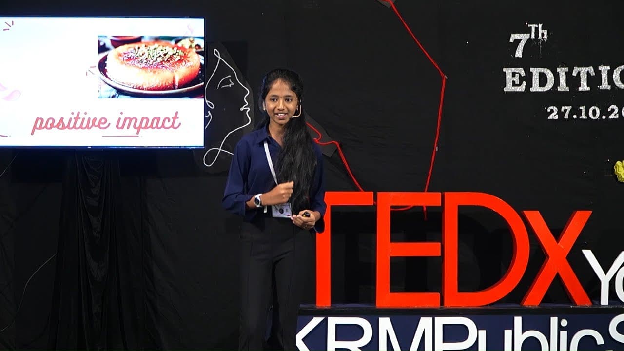 EMBRACING A FOODIE WITHIN A CULINARY ADVENTURE | KRITHIKA V | TEDxYouth@KRMPublicSchool