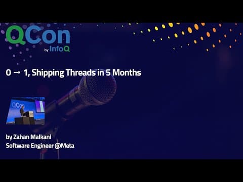 0 → 1, Shipping Threads in 5 Months