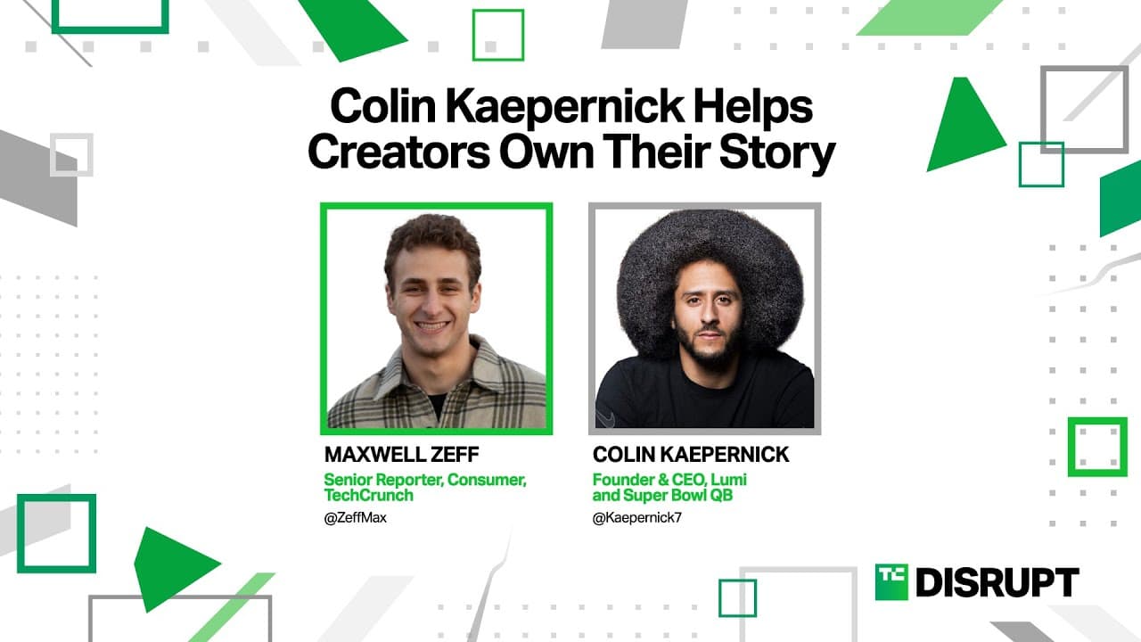 Colin Kaepernick helps creators own their story with Lumi, his AI startup | TechCrunch Disrupt 2024