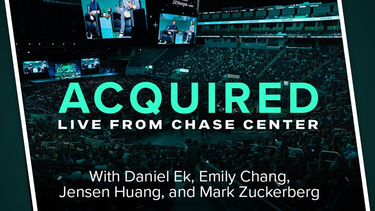 Acquired LIVE from Chase Center (with Daniel Ek, Emily Chang, Jensen Huang and Mark Zuckerberg)