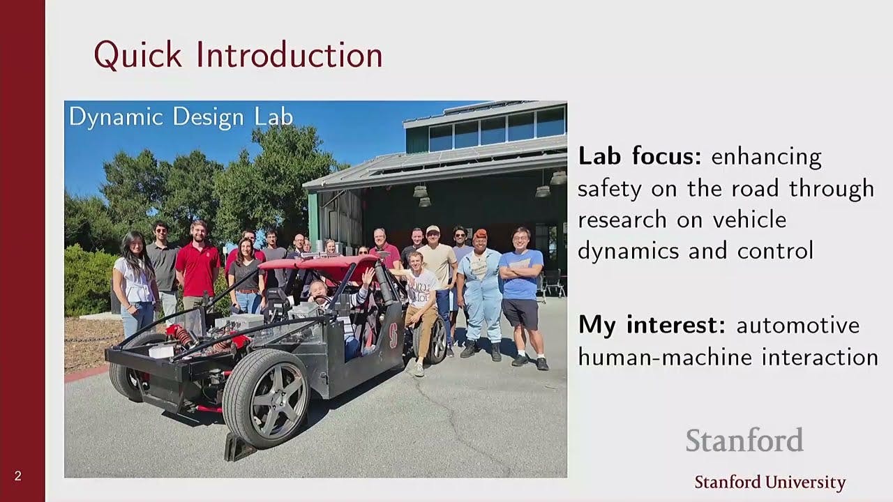 Stanford Seminar - Wearing a VR Headset While Driving to Improve Vehicle Safety