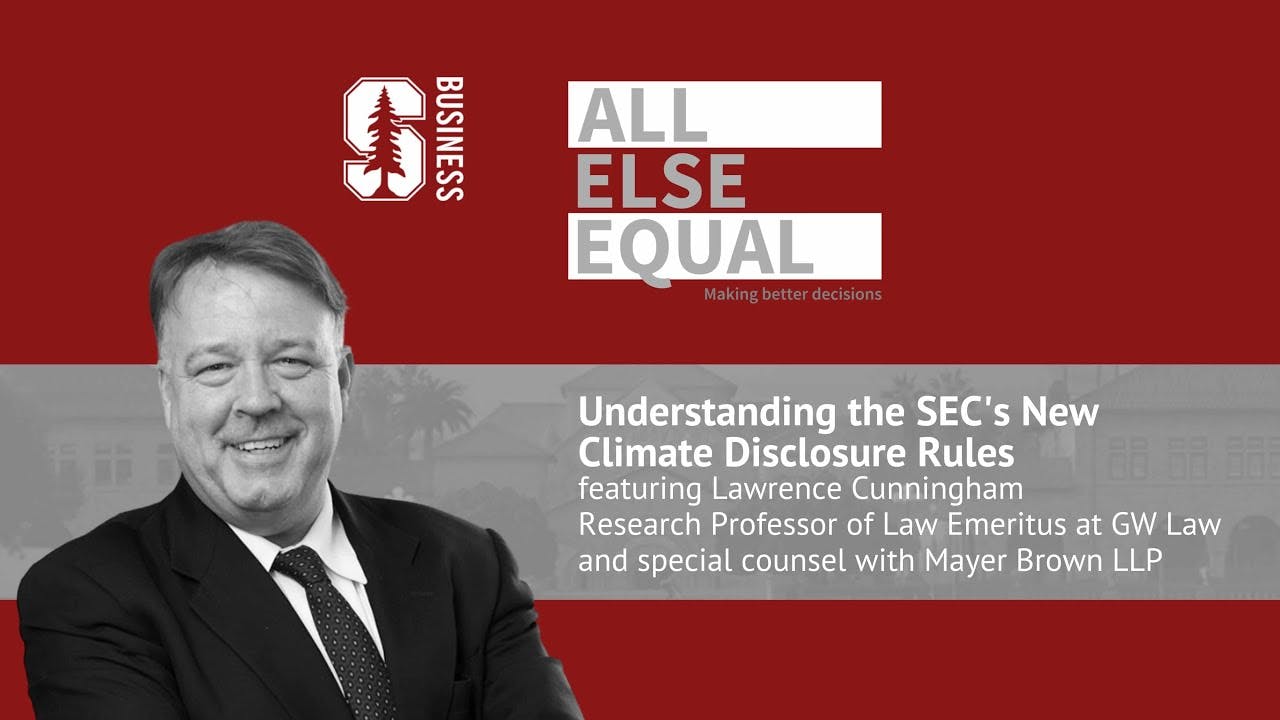 Climate Disclosure   Full Video