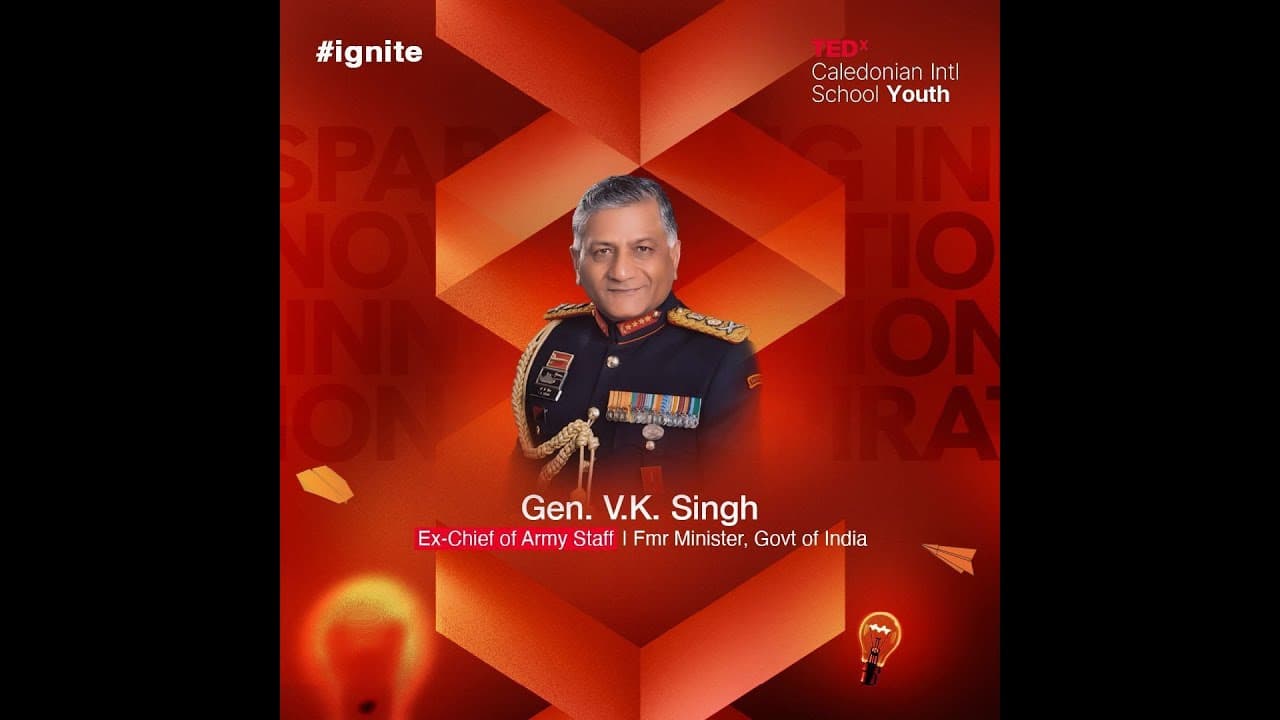 Unleash the Demographic Dividend of Youth | Gen. V.K. Singh | TEDxCaledonian Intl School Youth